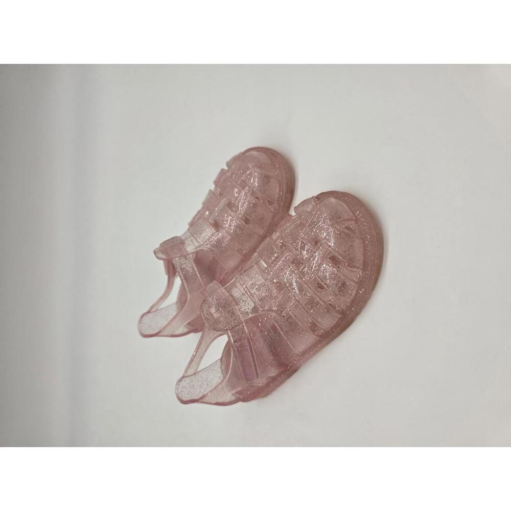 GAP - EUC - Girls Size 10T - Pink Glitter Jelly Sandals